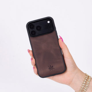 Funda de cuero Lucca Snap On para iPhone 15 Pro