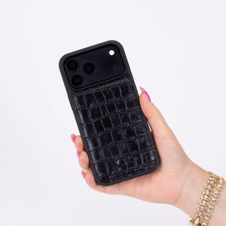 Funda de cuero Lucca Snap On para iPhone 15 Pro
