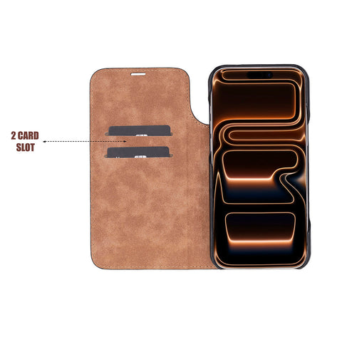 Sonat Leather iPhone 17 Pro Folio Case