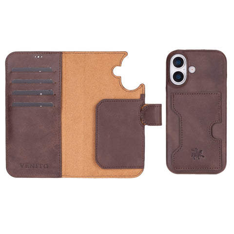 Funda tipo billetera de cuero con bloqueo RFID Florence para iPhone 15