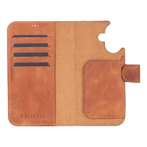 Funda tipo billetera de cuero con bloqueo RFID Florence para iPhone 15