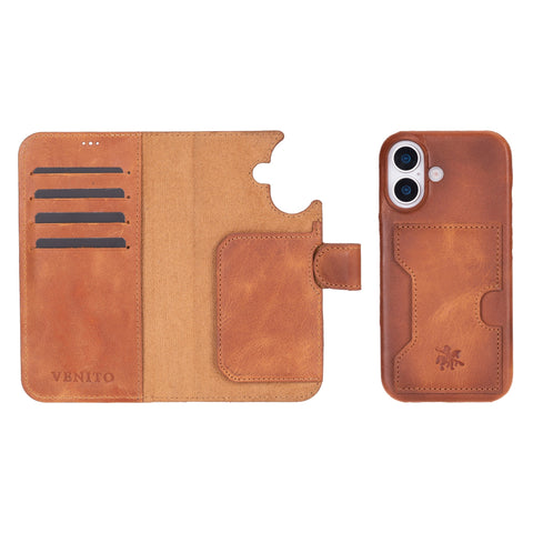 Funda tipo billetera de cuero con bloqueo RFID Florence para iPhone 15