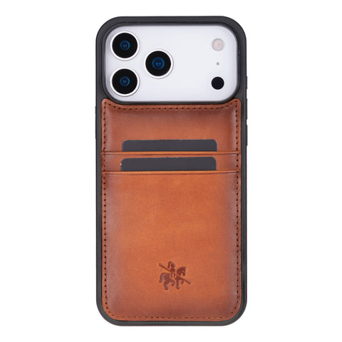 Capri iPhone 1 Pro Max Wallet Case - Snap-On Leather Coffee Brown Capri iPhone 1 Pro Max Wallet Case - Snap-On Leather Coffee Brown