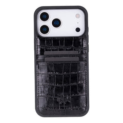 Funda tipo billetera de cuero Capri Snap On para iPhone 15 Pro Max