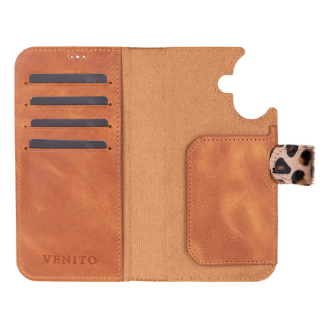 Funda tipo billetera de cuero con bloqueo RFID Florence para iPhone 15