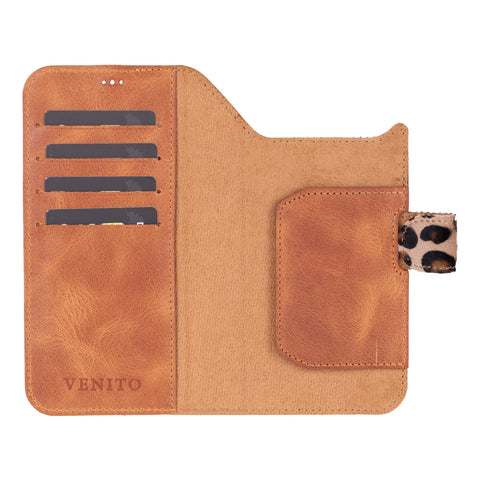 Funda tipo billetera de cuero con bloqueo RFID Florence para iPhone 15 Plus