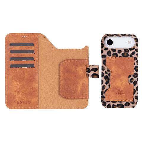 Funda tipo billetera de cuero con bloqueo RFID Florence para iPhone 15 Plus