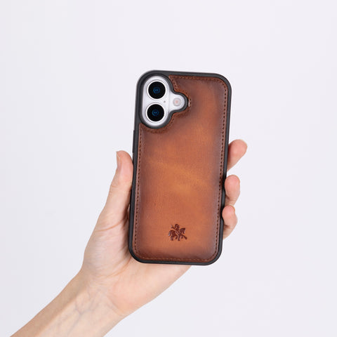 Lucca Snap On Leather Case for iPhone 17