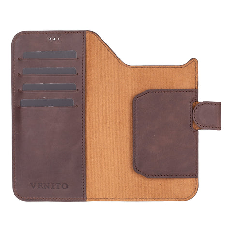 Funda tipo billetera de cuero con bloqueo RFID Florence para iPhone 15 Plus