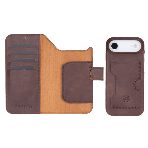 Funda tipo billetera de cuero con bloqueo RFID Florence para iPhone 15 Plus