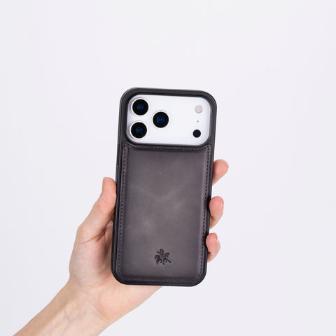 Funda de cuero Lucca Snap On para iPhone 15 Pro