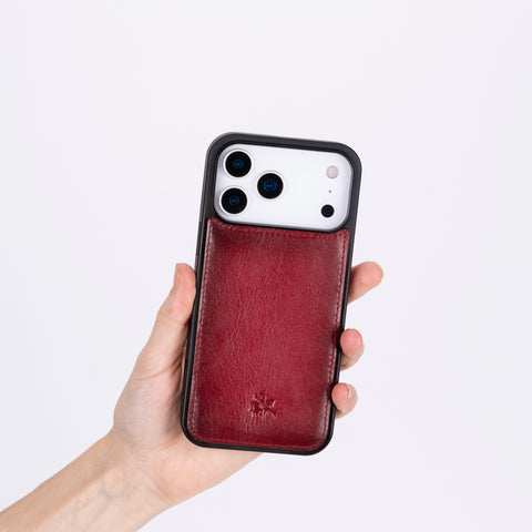 Funda de cuero Lucca Snap On para iPhone 15 Pro