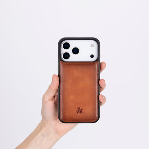 Funda de cuero Lucca Snap On para iPhone 15 Pro