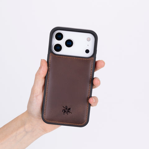 Funda de cuero Lucca Snap On para iPhone 15 Pro