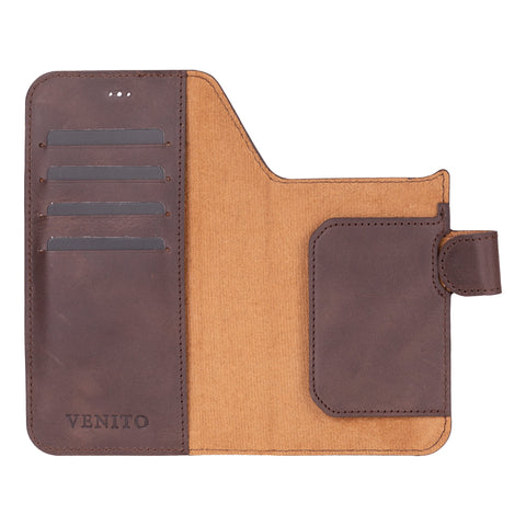 Funda tipo billetera de cuero con bloqueo RFID Florence para iPhone 15 Pro Max