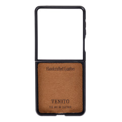 Funda de cuero Lucca Snap-On para Samsung Galaxy Z Flip 5 (6,7 pulgadas)