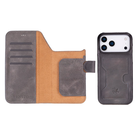 Funda tipo billetera de cuero con bloqueo RFID Florence para iPhone 15 Pro Max