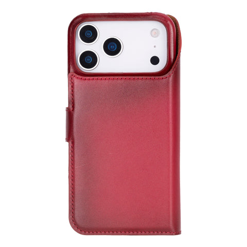 Funda tipo billetera de cuero con bloqueo RFID Florence para iPhone 15 Pro Max