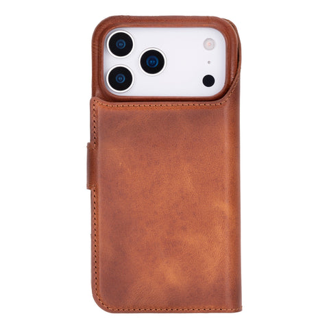 Funda tipo billetera de cuero con bloqueo RFID Florence para iPhone 15 Pro Max