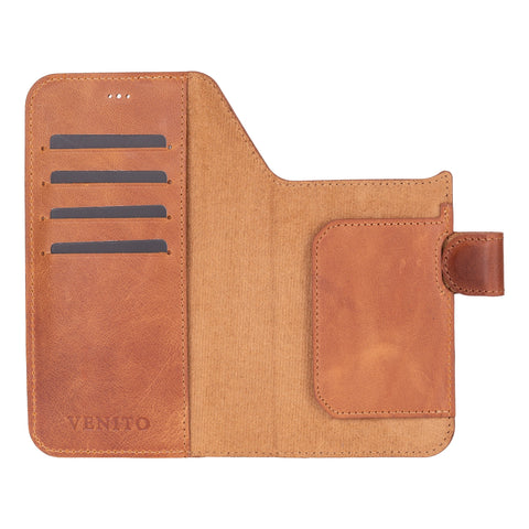 Funda tipo billetera de cuero con bloqueo RFID Florence para iPhone 15 Pro Max