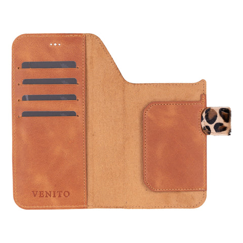 Funda tipo billetera de cuero con bloqueo RFID Florence para iPhone 15 Pro Max