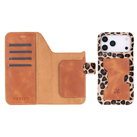 Funda tipo billetera de cuero con bloqueo RFID Florence para iPhone 15 Pro Max