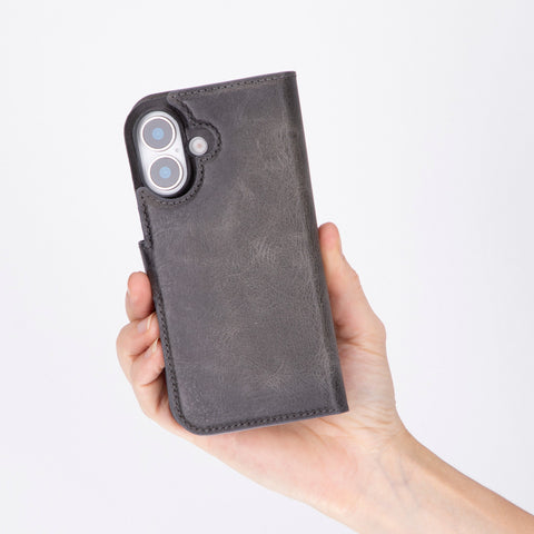 Funda tipo billetera de cuero con bloqueo RFID Florence para iPhone 15