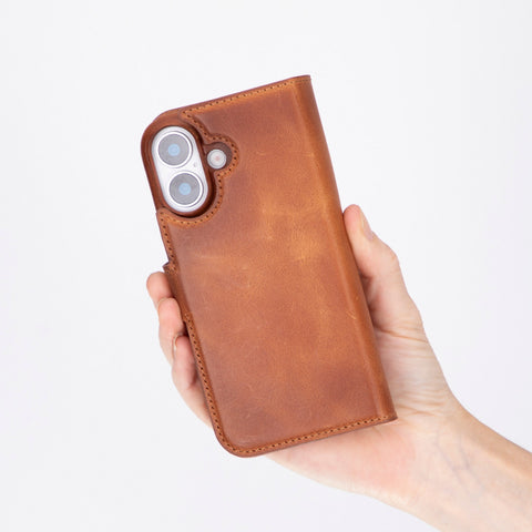 Funda tipo billetera de cuero con bloqueo RFID Florence para iPhone 15