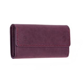 Noble Leather Women's Wallet - Mulberry