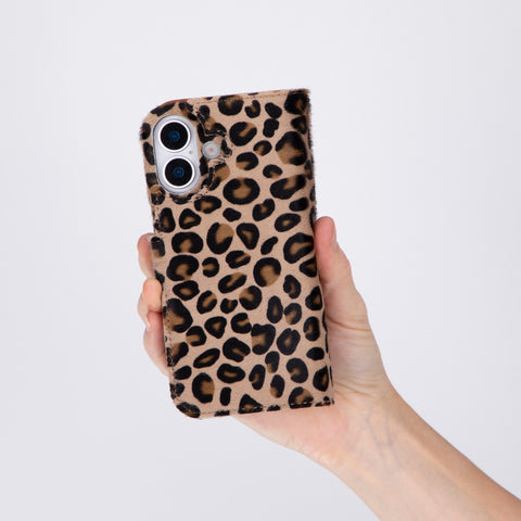 Funda tipo billetera de cuero con bloqueo RFID Florence para iPhone 15