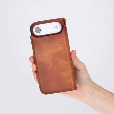 Funda tipo billetera de cuero con bloqueo RFID Florence para iPhone 15 Plus