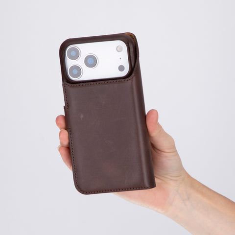 Funda tipo billetera de cuero con bloqueo RFID Florence para iPhone 15 Pro Max