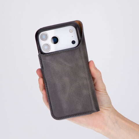 Funda tipo billetera de cuero con bloqueo RFID Florence para iPhone 15 Pro Max