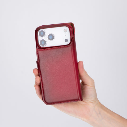 Funda tipo billetera de cuero con bloqueo RFID Florence para iPhone 15 Pro Max