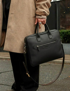 Milan Leather Messenger Laptop Bag for Men and Women
