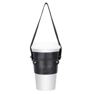 Salerno Leather Coffee Cup Carrying Case
