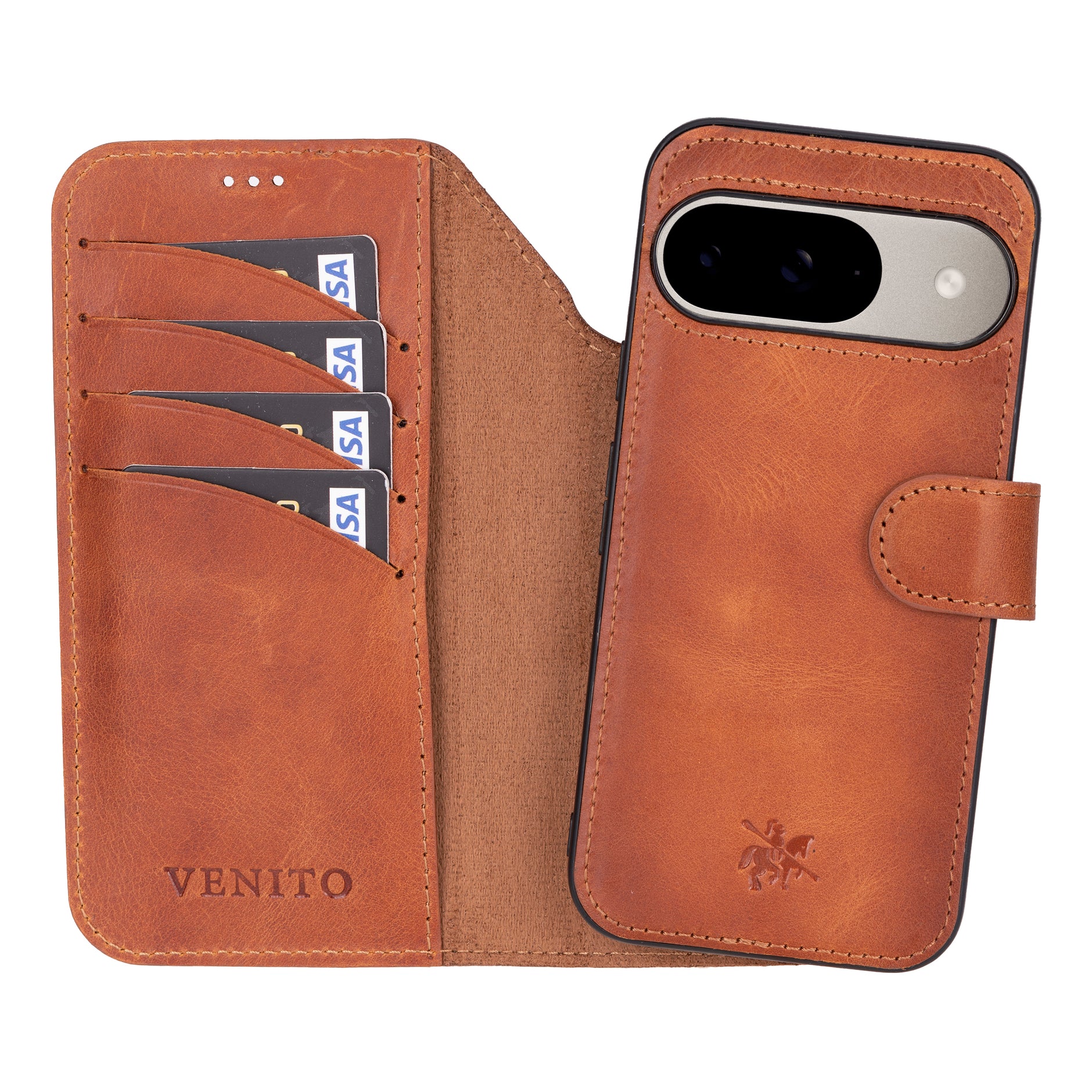 Custodia per Google Pixel 6 Pro, con cerniera, portafoglio in Finto cuoio con tasche per carte, supporto e passante per la mano nero