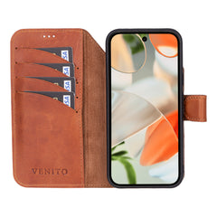 Funda tipo cartera de cuero desmontable con bloqueo RFID Ravenna para Google Pixel 8