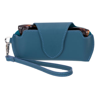Riviera leather glasses case in Blue