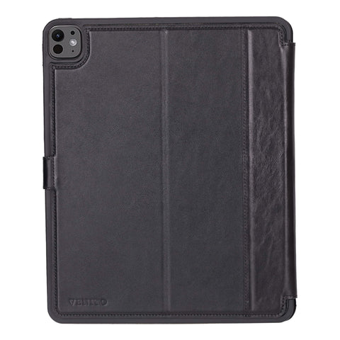 Parma Premium Leather Case for iPad Pro 13 Inch M4 (2024) with Pencil Holder, Handmade, Kickstand, Detachable Wallet, Full-Grain Leather, Compatible with Apple Pencil (USB-C), Antique Brown