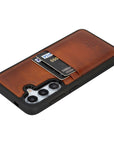 Funda tipo billetera de cuero Capri Snap On para Samsung Galaxy S24