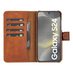 Funda tipo billetera de cuero con bloqueo RFID Florence para Samsung Galaxy S24