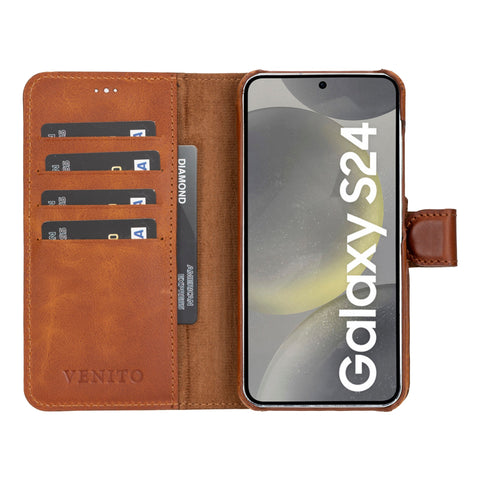 Florence RFID Blocking Leather Wallet Case for Samsung Galaxy S24