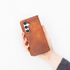 Funda tipo billetera de cuero con bloqueo RFID Florence para Samsung Galaxy S24