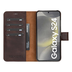 Funda tipo billetera de cuero con bloqueo RFID Florence para Samsung Galaxy S24