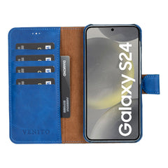 Funda tipo billetera de cuero con bloqueo RFID Florence para Samsung Galaxy S24