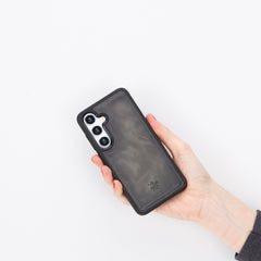Funda de cuero Lucca Snap On para Samsung Galaxy S24