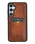 Funda tipo billetera de cuero Capri Snap On para Samsung Galaxy S24 Plus