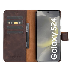 Funda tipo billetera de cuero con bloqueo RFID Florence para Samsung Galaxy S24 Plus