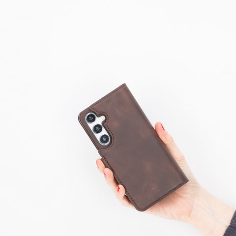Funda tipo billetera de cuero con bloqueo RFID Florence para Samsung Galaxy S24 Plus